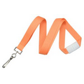 Blank Neon Nylon Badge Lanyard w/Metal J-Hook (ORANGE) Breakaway